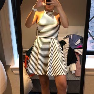 Stripped Backless Dress